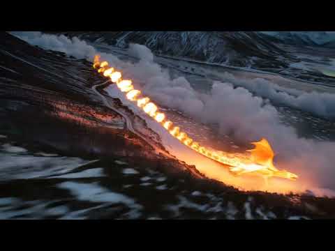 Fire Dragon Nordic Fjord AI Video