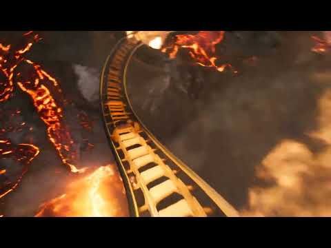 Volcano Roller Coaster AI Video